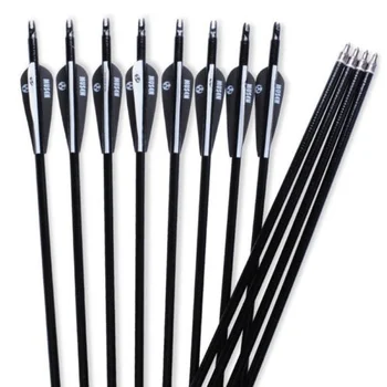 3/6/9/12/15pcs Black and White Fiberglass Arrow with Replaceable Arrowhead Spine 500 for Recurve/Coumpond Bows Archery
3/6/9/12/15pcs Black and White Fiberglass Arrow with Replaceable Arrowhead Spine 500 for Recurve/Coumpond Bows Archery