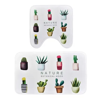 Set Of Soft Bath Mat U-Shaped & Rectangle Potted Printing Absorbent Anti-Slip Toilet Rug For Home (2PCS)
Set Of Soft Bath Mat U-Shaped & Rectangle Potted Printing Absorbent Anti-Slip Toilet Rug For Home (2PCS)