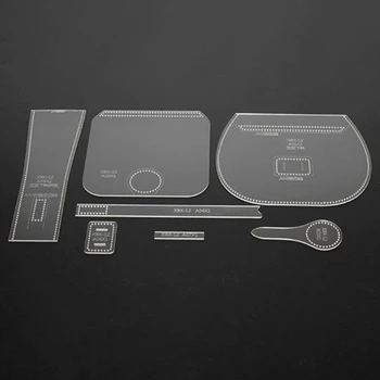 New 7Pcs Leather Craft Clear Acrylic Shoulder Bag Handbag Pattern Stencil Template DIY Tool Set
New 7Pcs Leather Craft Clear Acrylic Shoulder Bag Handbag Pattern Stencil Template DIY Tool Set