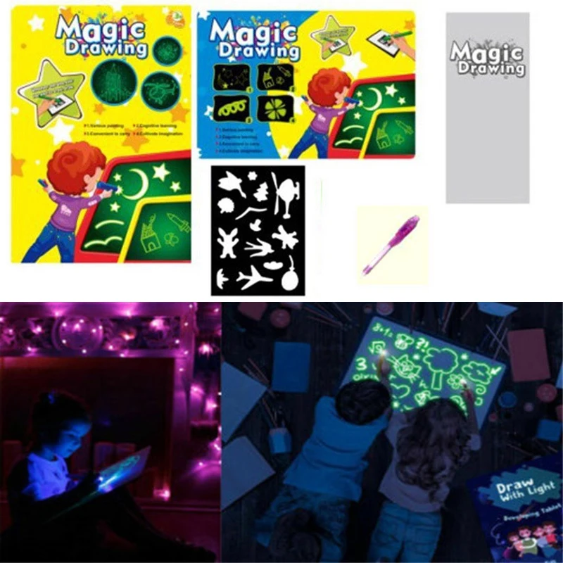 A5 LED Luminous Drawing Board Graffiti Doodle Magic Drawing Tablet Funny Toy Fluorescent Pen Educational Paint Toys Board Set
A5 LED Luminous Drawing Board Graffiti Doodle Magic Drawing Tablet Funny Toy Fluorescent Pen Educational Paint Toys Board Set