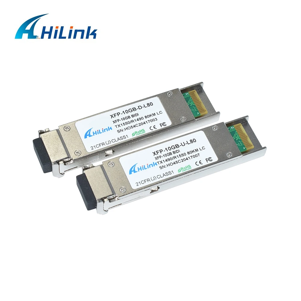 Оптический модуль приемопередатчика Hilink хорошего качества XFP 10G BD 80KM 1490 нм/1550 нм LC