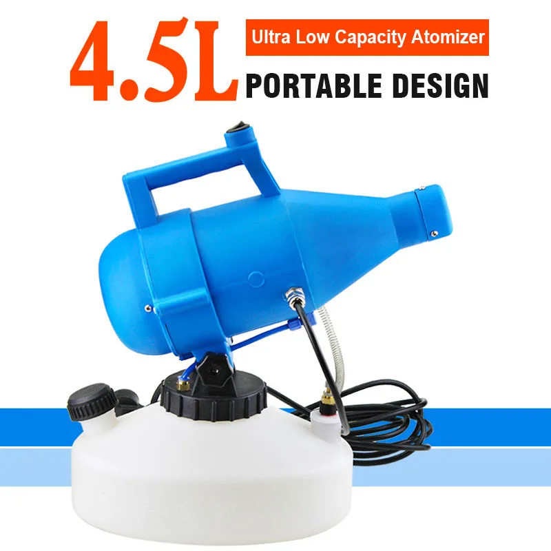 4.5L Electric ULV Sprayer Mosquito Fogging Machine Intelligent Ultra Low Capacity Fogger Disinfection Machine
4.5L Electric ULV Sprayer Mosquito Fogging Machine Intelligent Ultra Low Capacity Fogger Disinfection Machine