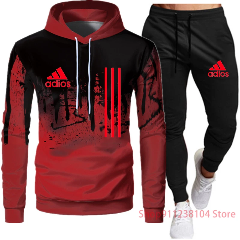 2 Pieces Sets Tracksuit Men Hooded Sweatshirt+Pants Pullover Hoodie Sportwear Suit Ropa Hombre Casual Men Clothes Size S-3XL 2 Pieces Sets Tracksuit Men Hooded Sweatshirt+Pants Pullover Hoodie Sportwear Suit Ropa Hombre Casual Men Clothes Size S-3XL