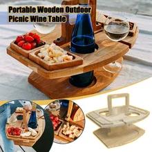 Portable Wine Table Serving Tray Wooden Wine Rack Organizer Folding Picnic Table With Handle Outdoor Wine Glasses Holder
Portable Wine Table Serving Tray Wooden Wine Rack Organizer Folding Picnic Table With Handle Outdoor Wine Glasses Holder