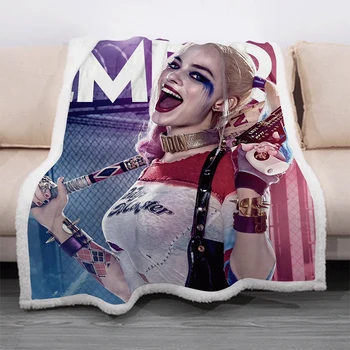 Harley Quinn Funny Character Blanket 3D Print Sherpa Blanket on Bed Home Textiles Dreamlike Style 02
Harley Quinn Funny Character Blanket 3D Print Sherpa Blanket on Bed Home Textiles Dreamlike Style 02