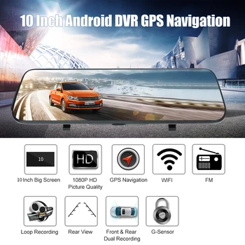 10'' 1080P External GPS + G-sensor Motion Detection Car Mirror Full Touch Screen DVR Rearview Camera Double Lens Wide Angle
10'' 1080P External GPS + G-sensor Motion Detection Car Mirror Full Touch Screen DVR Rearview Camera Double Lens Wide Angle
