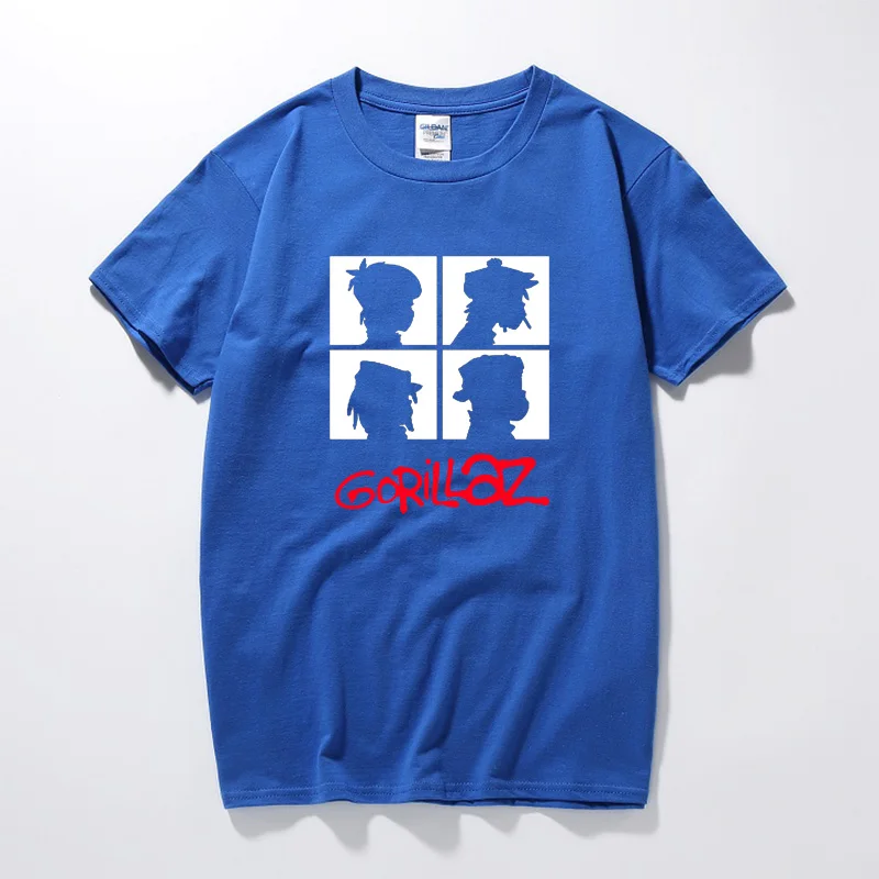 Лучшая брендовая футболка RAEEK с музыкальной группой gorillaz хлопковые топы футболки