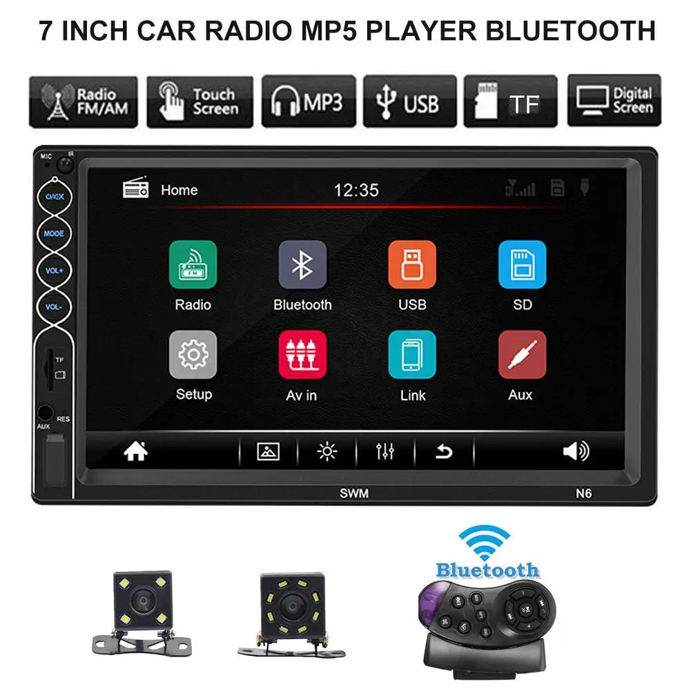 Car radio N6 7 Inch Touch Screen 2 Din Car Radio Bluetooth Video MP5 Player with Camera audio video
Car radio N6 7 Inch Touch Screen 2 Din Car Radio Bluetooth Video MP5 Player with Camera audio video