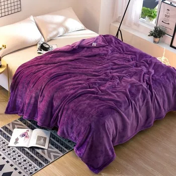 Solid Color Flannel Fleece Fluffy Purple Brown Blanket Cozy Couch/Bed Blanket Plush Microfiber Home Textile 150*200cm
Solid Color Flannel Fleece Fluffy Purple Brown Blanket Cozy Couch/Bed Blanket Plush Microfiber Home Textile 150*200cm