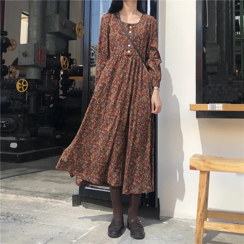 Alien Kitty French Vintage Print Floral Ruffles High Waist A-Line Loose Sweet Autumn Retro Square Collar Fresh Long Dresses
Alien Kitty French Vintage Print Floral Ruffles High Waist A-Line Loose Sweet Autumn Retro Square Collar Fresh Long Dresses