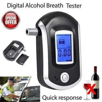 Protable Digital Breath Alcohol Tester Breathalyzer with LCD Dispaly with 5 Mouthpieces AT6000 Breath Alcohol Tester 
Protable Digital Breath Alcohol Tester Breathalyzer with LCD Dispaly with 5 Mouthpieces AT6000 Breath Alcohol Tester