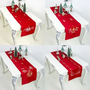Fashion Christmas Table Runners Tablecloth Xmas Red Embroidered Placemats For Dinner Tea Table Pad Home Decorations 178*38cm
Fashion Christmas Table Runners Tablecloth Xmas Red Embroidered Placemats For Dinner Tea Table Pad Home Decorations 178*38cm