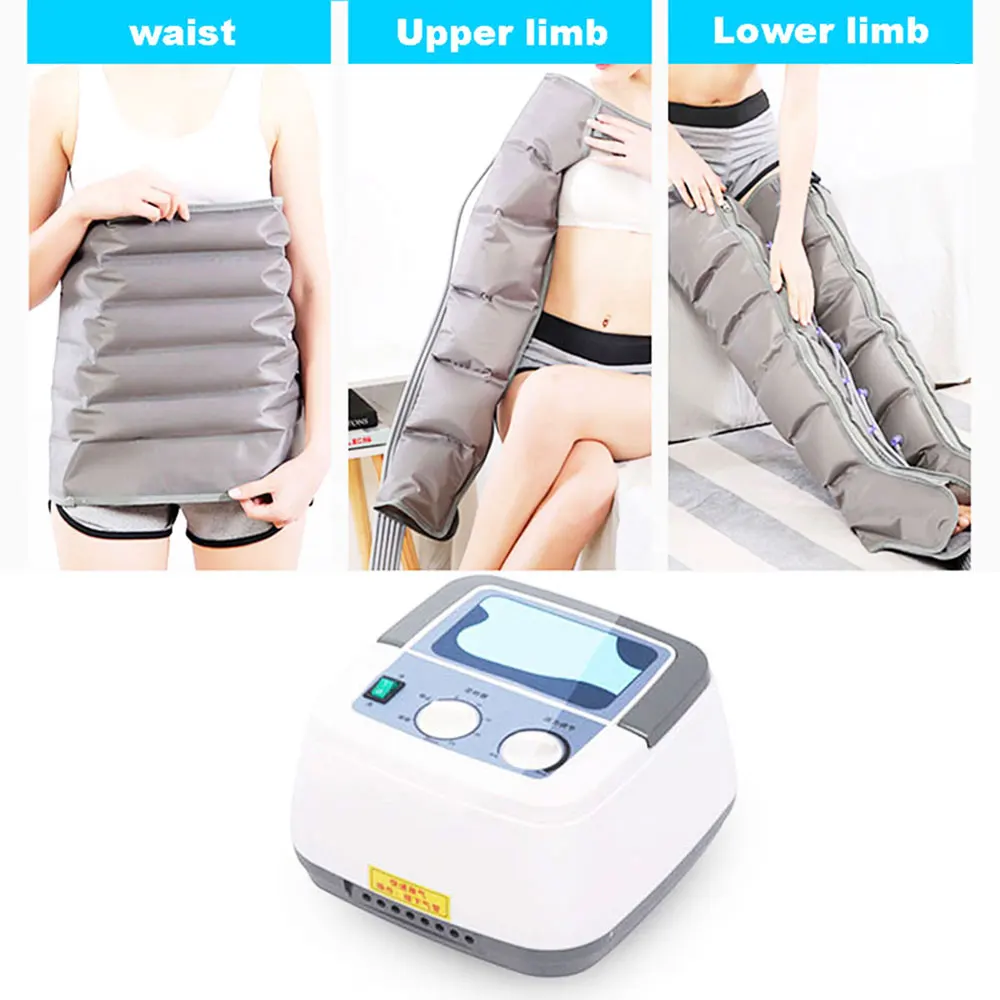 Air Wave Pressure Massager Continuous Compression Circulator Leg Arm Waist Massageing Machine Muscles Relaxed Recovery Devic | Красота и