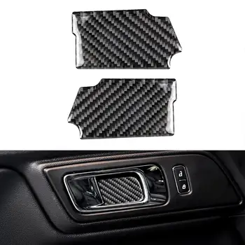 Car Carbon Fiber Interior Door Handles Door Bowl Decorative Anti Scratch Cover Trim For Ford Mustang 2015 2016 2017 Car Styling 
Car Carbon Fiber Interior Door Handles Door Bowl Decorative Anti Scratch Cover Trim For Ford Mustang 2015 2016 2017 Car Styling