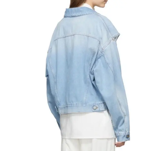 9317 Autumn New Style Cool Exposed Shoulder Multi-Wear Jeans Coat Washing Water Retro Shallow Lanchao Short Coat Yang Mi Celebri
9317 Autumn New Style Cool Exposed Shoulder Multi-Wear Jeans Coat Washing Water Retro Shallow Lanchao Short Coat Yang Mi Celebri