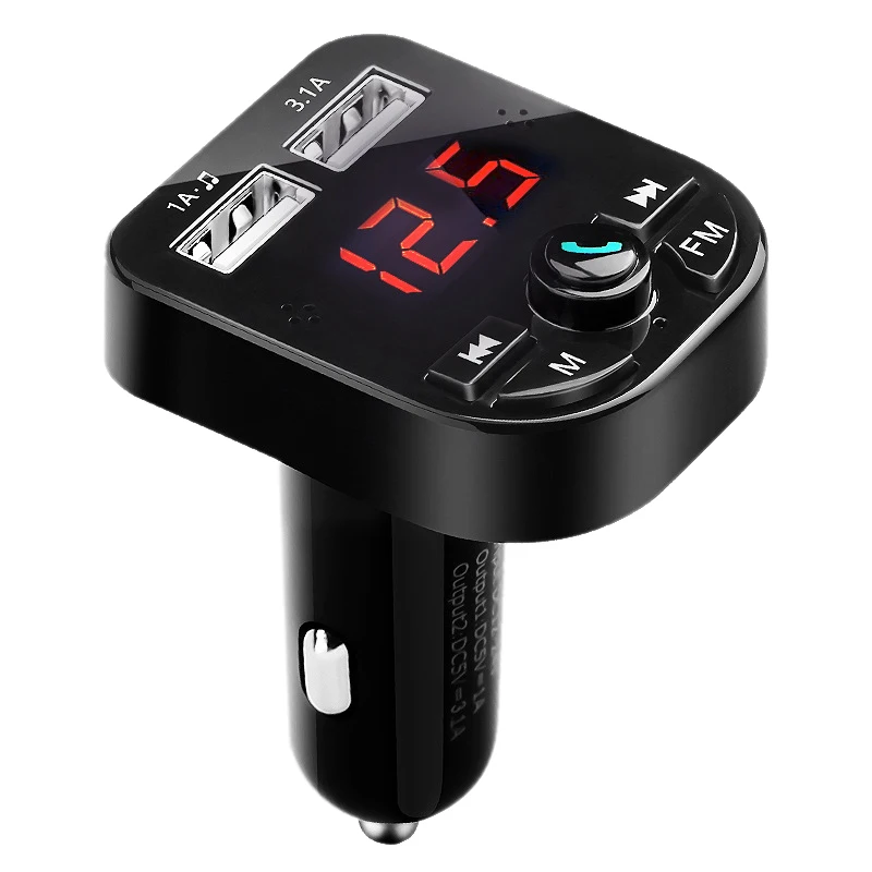 Car Bluetooth Multi-Function Player, Wireless FM Transmitter, Voice Navigation Playback, with Dual USB, 3.1A Smart Fast Charge,
Car Bluetooth Multi-Function Player, Wireless FM Transmitter, Voice Navigation Playback, with Dual USB, 3.1A Smart Fast Charge,