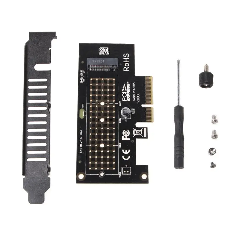 M.2 NVMe SSD NGFF to PCIE X4 Adapter M Key Interface Expansion Card Support PCI Express 3.0 x4 2230-2280 Size Full Speed
M.2 NVMe SSD NGFF to PCIE X4 Adapter M Key Interface Expansion Card Support PCI Express 3.0 x4 2230-2280 Size Full Speed