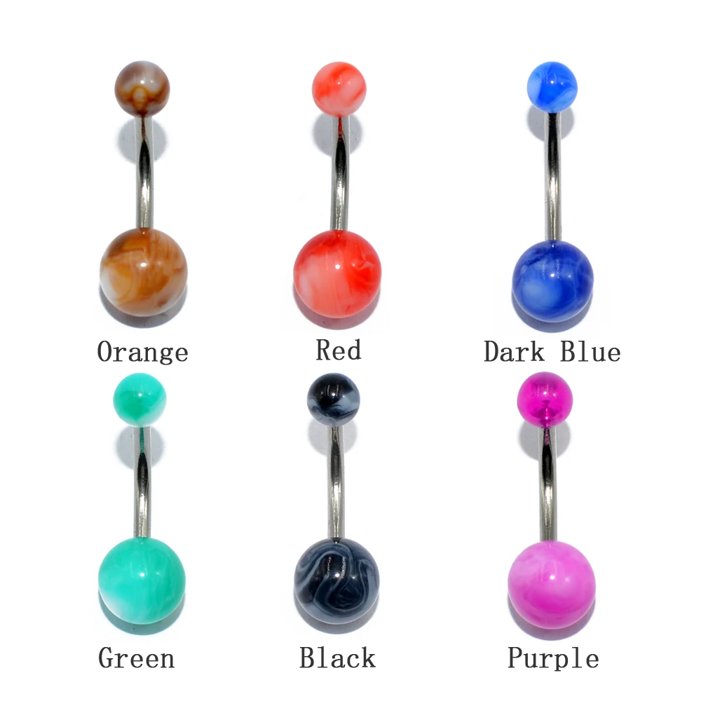 CHUANCI 1 PC Stainlless&Acrylic Lovely Double Multi Color Navel and Belly Button Ring Body Piercing Jewelry For Gift
CHUANCI 1 PC Stainlless&Acrylic Lovely Double Multi Color Navel and Belly Button Ring Body Piercing Jewelry For Gift