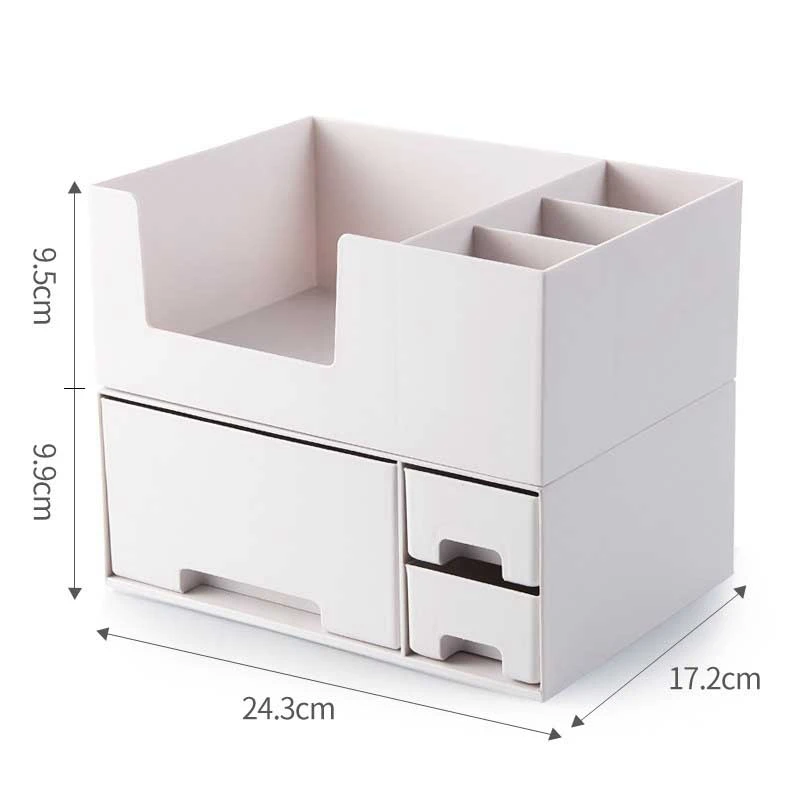Plastic Cosmetic Storage Box Multifunction Desktop Storage Boxes Drawer Makeup Organizers Stationery Storage Organizer White(Bas
Plastic Cosmetic Storage Box Multifunction Desktop Storage Boxes Drawer Makeup Organizers Stationery Storage Organizer White(Bas