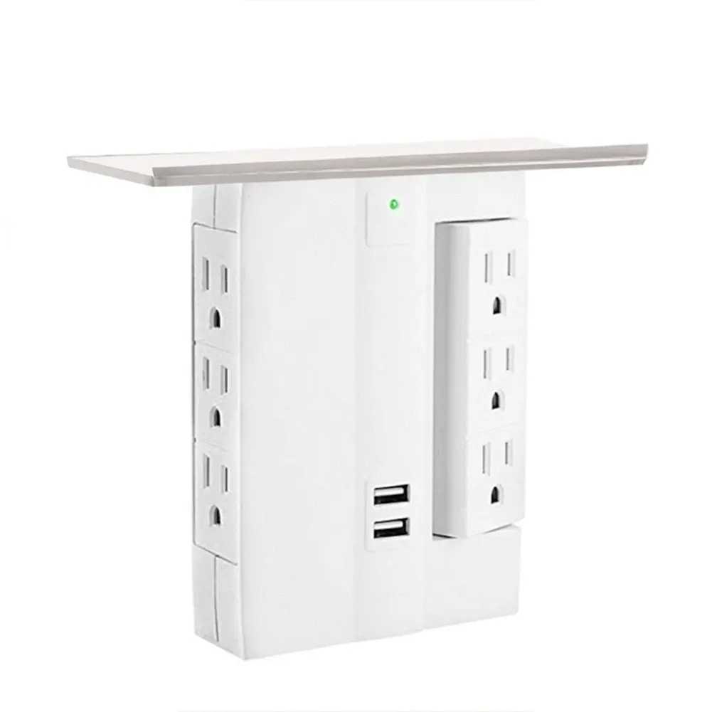 Newest 8 Port Wall Outlet Electrical 6 Outlet Extenders 2 USB Charging Ports with Shelf
Newest 8 Port Wall Outlet Electrical 6 Outlet Extenders 2 USB Charging Ports with Shelf