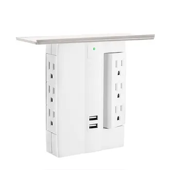 Newest 8 Port Wall Outlet Electrical 6 Outlet Extenders 2 USB Charging Ports with Shelf 
Newest 8 Port Wall Outlet Electrical 6 Outlet Extenders 2 USB Charging Ports with Shelf