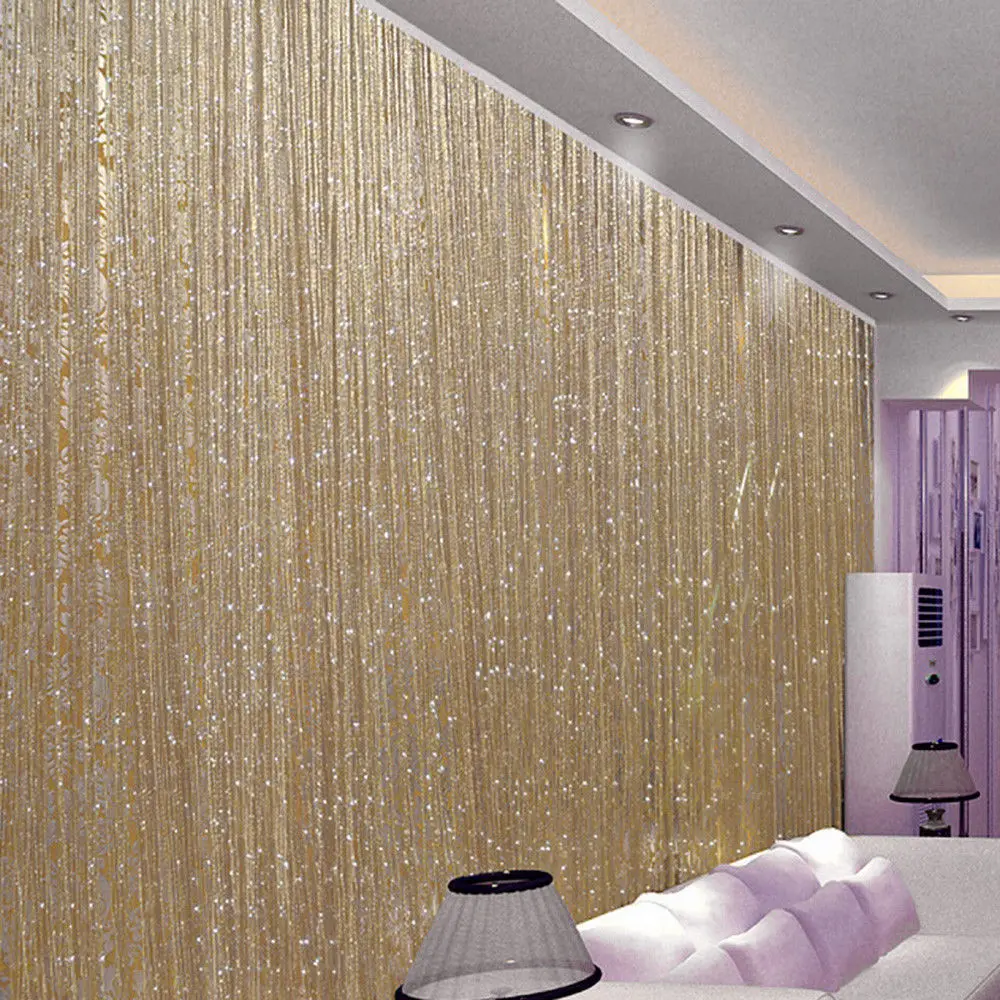 3 x 3m String Curtain Flash Line Shiny Tassel Strings Door Window Decorective Divider Curtain Glitter Valance Home Decoration
3 x 3m String Curtain Flash Line Shiny Tassel Strings Door Window Decorective Divider Curtain Glitter Valance Home Decoration