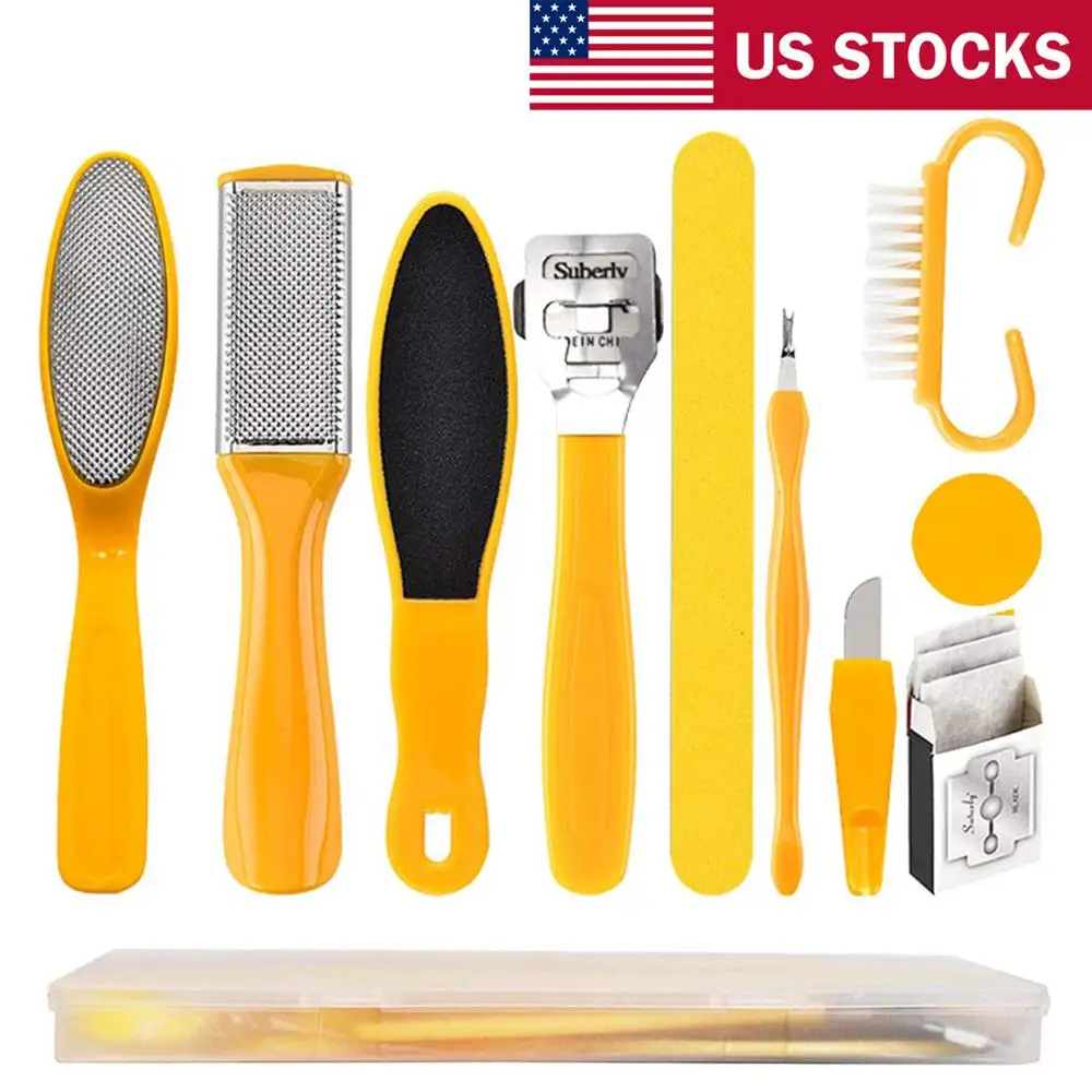 US Stocks 10pcs Professional Pedicure Tool Care For Feet Heels Toe Cuticle Kit File Set Dead Hard Skin Callus Remover Scraper
US Stocks 10pcs Professional Pedicure Tool Care For Feet Heels Toe Cuticle Kit File Set Dead Hard Skin Callus Remover Scraper