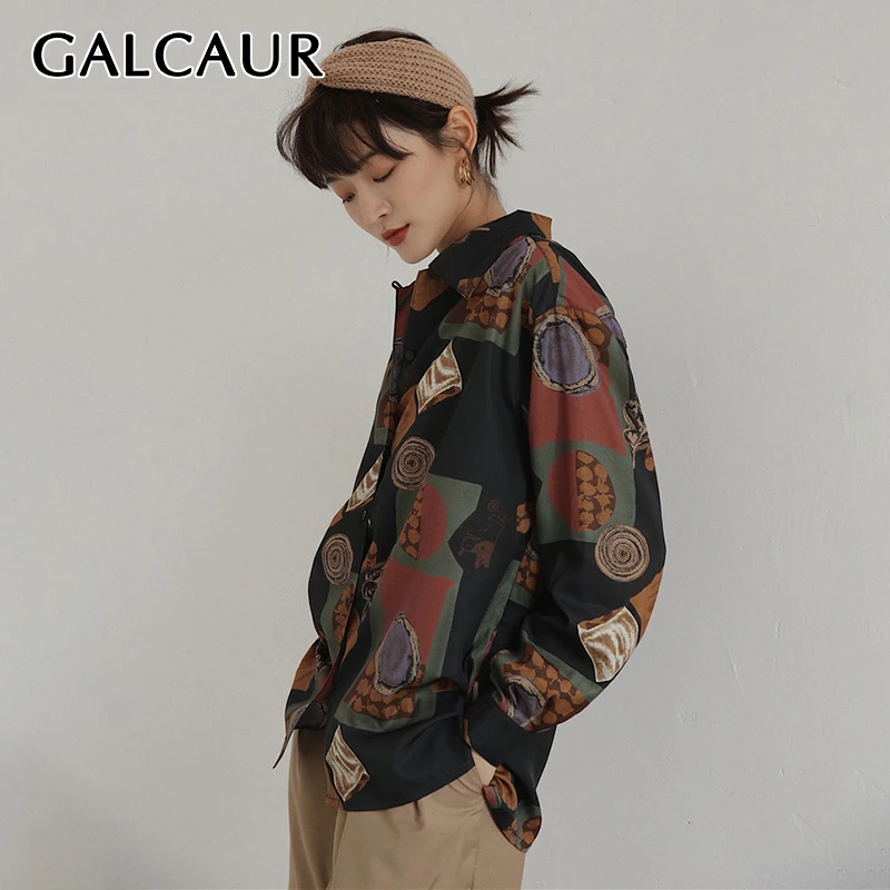 GALCAUR Vintage Print Women's Shirts Lapel Collar Long Sleeve Loose Shirt Blouse Female 2019 Autumn Fashion New Clothing
GALCAUR Vintage Print Women's Shirts Lapel Collar Long Sleeve Loose Shirt Blouse Female 2019 Autumn Fashion New Clothing