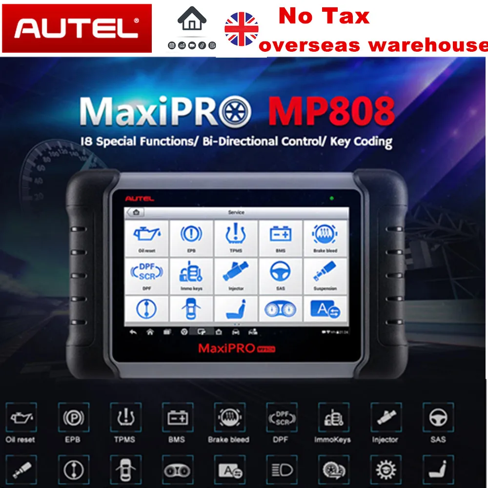 Autel MaxiPRO MP808 Automotive Scanner Professional OE-Level Diagnostics Same Functions as DS808/DS708/MS906/MK808TS |