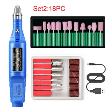 18Pcs/Set USB Portable Electric Nail Drill Machine Kit Remove Polish Nail Art Pen Pedicure Nail Drill File Manicure Tools Apr28
18Pcs/Set USB Portable Electric Nail Drill Machine Kit Remove Polish Nail Art Pen Pedicure Nail Drill File Manicure Tools Apr28
