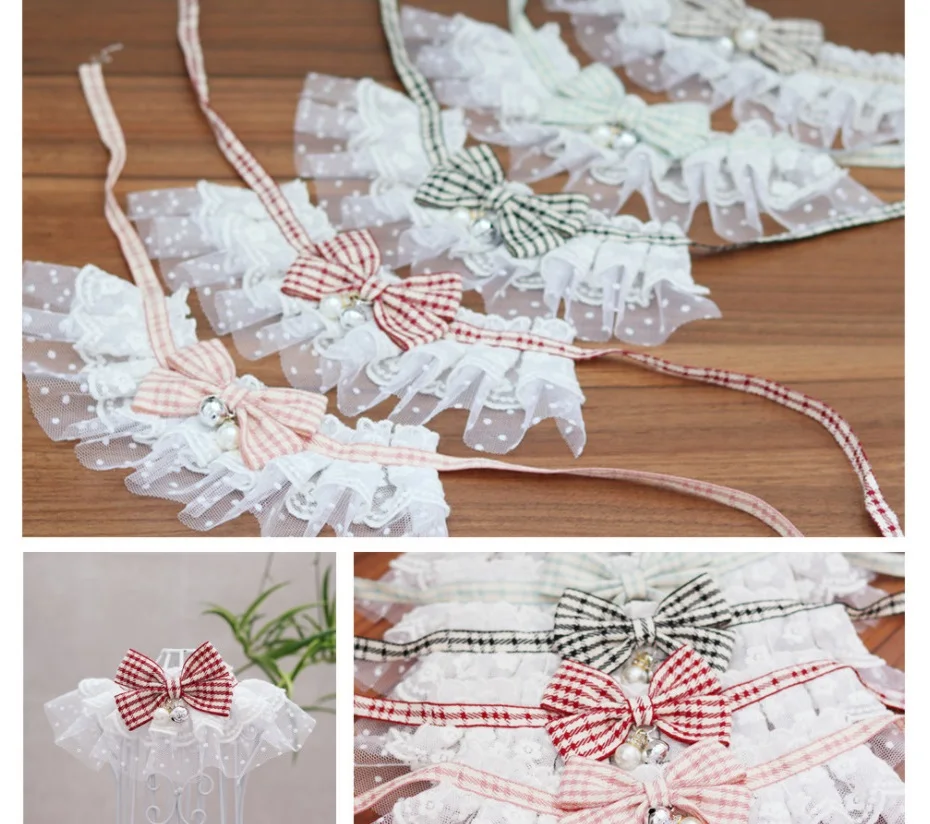 Summer pet lace scarf pet collar cat dog bell collar pet accessories Tulle saliva towel dog products
Summer pet lace scarf pet collar cat dog bell collar pet accessories Tulle saliva towel dog products