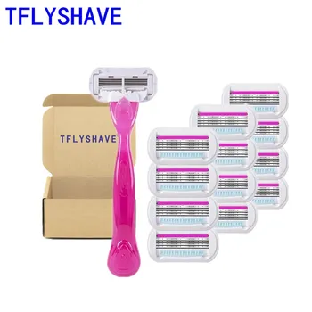 TFLYSHAVE 1pcs Holder 12pcs Blades Shaving Blades Non-irritatingfor Women Razor Blades Venuse Deep Cleaning Protect Skin
TFLYSHAVE 1pcs Holder 12pcs Blades Shaving Blades Non-irritatingfor Women Razor Blades Venuse Deep Cleaning Protect Skin