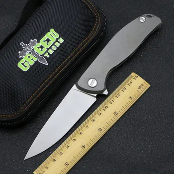 Green thorn FLAT 95 Flipper folding knife D2 blade TC4 Titanium Flat handle outdoor camping hunting pocket fruit knife EDC tools
Green thorn FLAT 95 Flipper folding knife D2 blade TC4 Titanium Flat handle outdoor camping hunting pocket fruit knife EDC tools