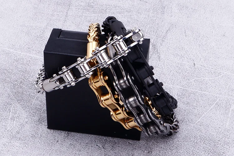 Cycolinks Stainless Steel Cast Metal Bike Chain Bracelets