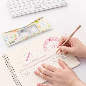 4 Pcs/Set Kawaii student drawing school supplies square triangle ruler set Ruler escolar Office Students Stationery Tools
4 Pcs/Set Kawaii student drawing school supplies square triangle ruler set Ruler escolar Office Students Stationery Tools