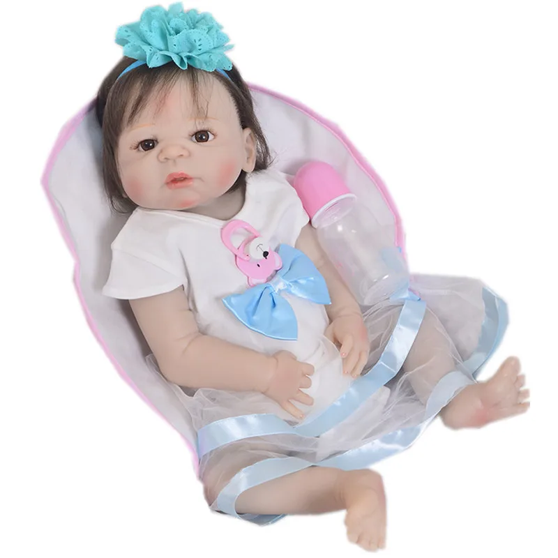 Children Over 2 Years Old 57 Cm High Simulation Soft Silicone Safe Non-toxic Soft Newborn Baby Doll, Cute White Dress Doll Toy
Children Over 2 Years Old 57 Cm High Simulation Soft Silicone Safe Non-toxic Soft Newborn Baby Doll, Cute White Dress Doll Toy