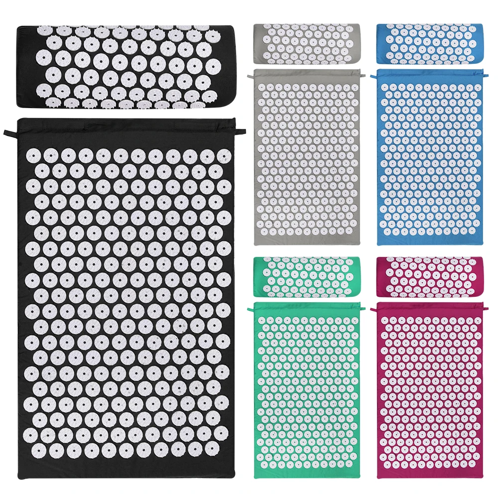 Stress Relieving Acupressure Massage Mat and Pillow set to Relieve Back and neck Pain with Spike available in multi color 2 Stress Relieving Acupressure Massage Mat and Pillow set to Relieve Back and neck Pain with Spike available in multi color 7