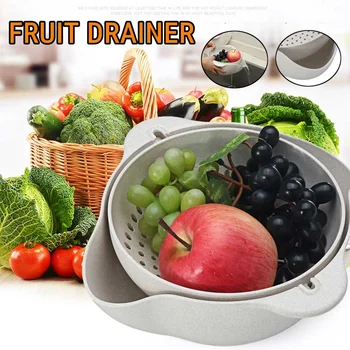 2Sizes Washing-Basket Double Drain Basin Sink Fruit-Tray Kitchen Rice Washing Bowl Basket Strainer Organizer
2Sizes Washing-Basket Double Drain Basin Sink Fruit-Tray Kitchen Rice Washing Bowl Basket Strainer Organizer