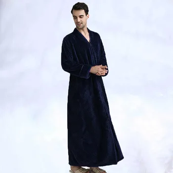 Coral flannel bathrobe flannel new fall/winter fashion nightdress lovers thickened pyjamas 
Coral flannel bathrobe flannel new fall/winter fashion nightdress lovers thickened pyjamas