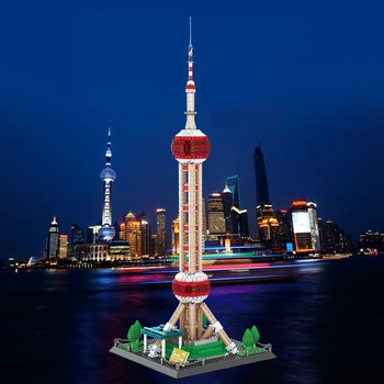 1109 PCS The Oriental Pearl Tower Building Blocks Famous Large Architecture Figures Kit Miniature Model Bricks Toys for Kid Gift
1109 PCS The Oriental Pearl Tower Building Blocks Famous Large Architecture Figures Kit Miniature Model Bricks Toys for Kid Gift