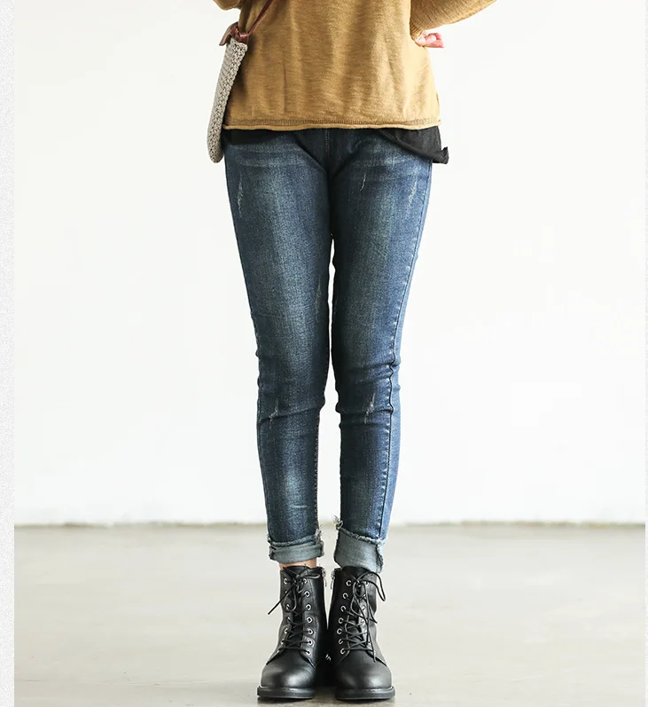 Autumn Jeans Women Large size Slim-type Retro Denim Pants 2019 New Elastic Waist Drawstring Female Casual All-match Trousers
Autumn Jeans Women Large size Slim-type Retro Denim Pants 2019 New Elastic Waist Drawstring Female Casual All-match Trousers