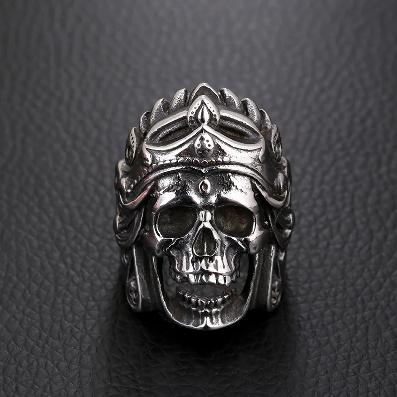 Vintage Metal Indian Crown Skull Rings for Motorcycle Party Steampunk Personality Biker Rings for Men Jewelry
Vintage Metal Indian Crown Skull Rings for Motorcycle Party Steampunk Personality Biker Rings for Men Jewelry
