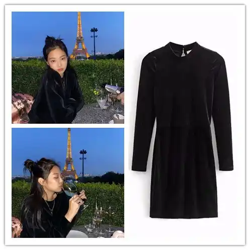 black velvet backless dress