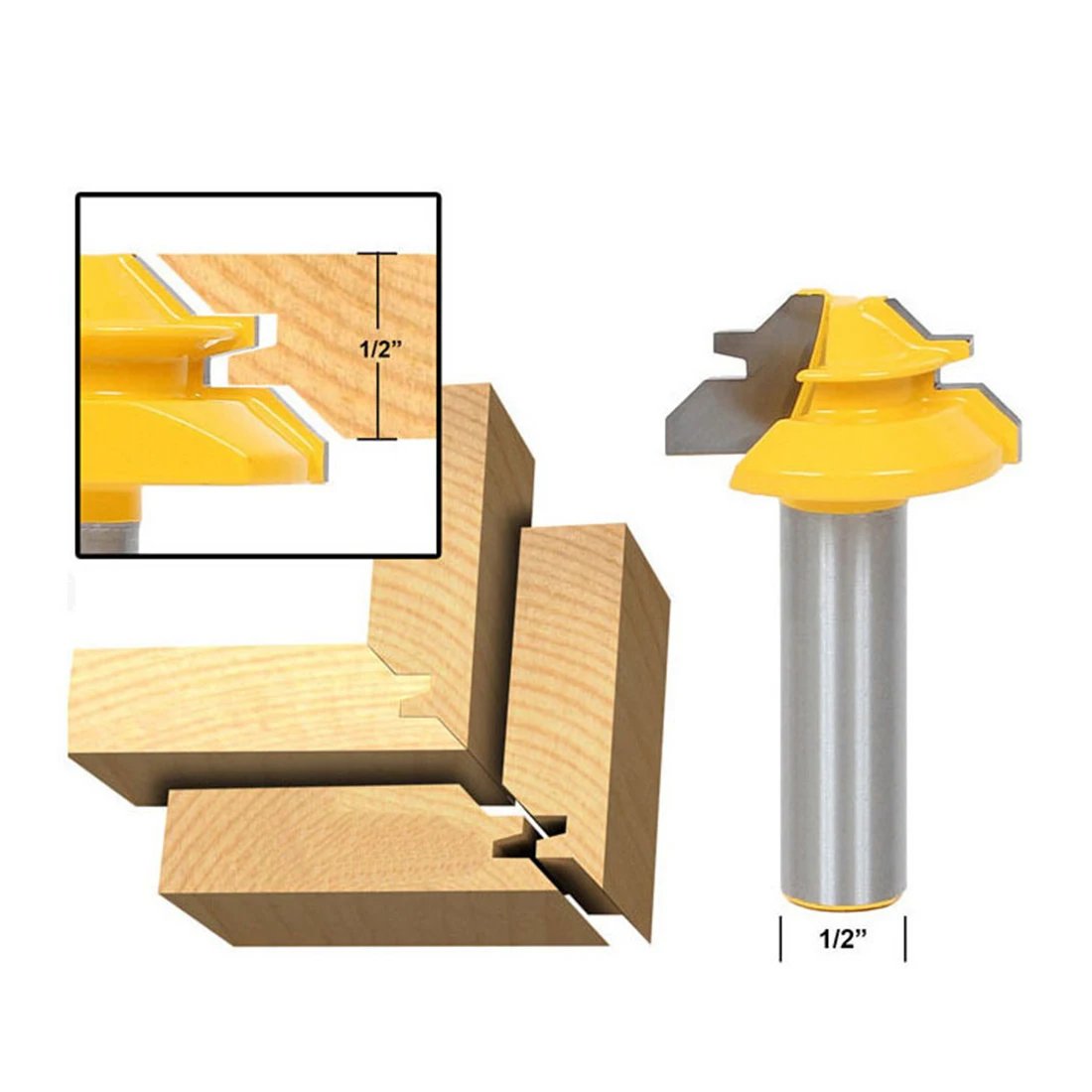 1Pc 8mm45 Degree Lock Miter Router Bit 8Inch Shank Woodworking Tool Tenon Milling Cutter For Wood Carbide Alloy Drilling Milling
1Pc 8mm45 Degree Lock Miter Router Bit 8Inch Shank Woodworking Tool Tenon Milling Cutter For Wood Carbide Alloy Drilling Milling