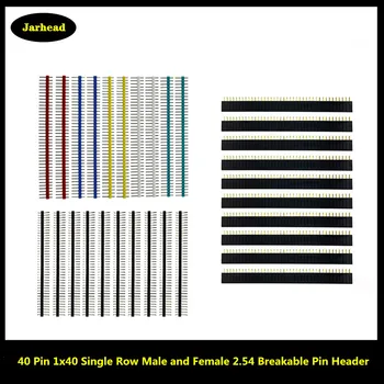 40 Pin 1x40 Single Row Male and Female 2.54 Breakable Pin Header PCB JST Connector Strip for Arduino Black
40 Pin 1x40 Single Row Male and Female 2.54 Breakable Pin Header PCB JST Connector Strip for Arduino Black