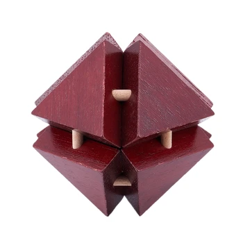 Wooden Triple-cornered Lock Smooth and Slick Lock Logic Puzzle Burr Puzzles Brain Teaser Intellectual Toy
Wooden Triple-cornered Lock Smooth and Slick Lock Logic Puzzle Burr Puzzles Brain Teaser Intellectual Toy