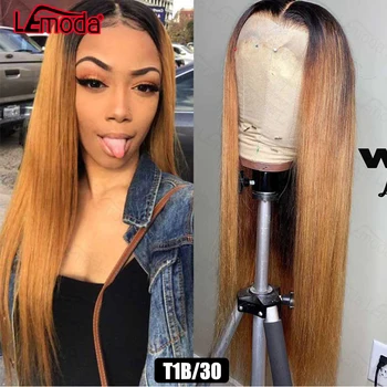 Lemoda 1B27 30 4x4 Lace Closure Wig Straight Lace Front Wig Brazilian 2 Tone 150% Remy Hair Brown Colored Ombre Human Hair Wigs
Lemoda 1B27 30 4x4 Lace Closure Wig Straight Lace Front Wig Brazilian 2 Tone 150% Remy Hair Brown Colored Ombre Human Hair Wigs