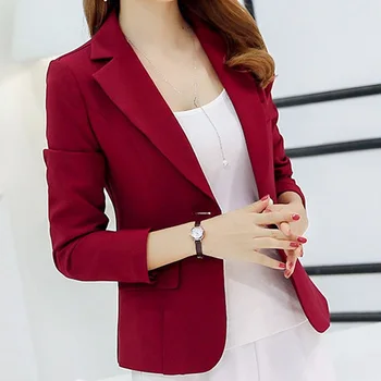2019 Autumn Blazer Office Lady Fashion Single Button Formal Long Sleeve Notched Blazer Feminino Abrigo Mujer Coat
2019 Autumn Blazer Office Lady Fashion Single Button Formal Long Sleeve Notched Blazer Feminino Abrigo Mujer Coat