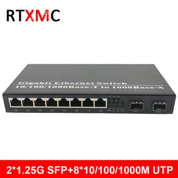 2SFP 8RJ45 2G8E Gigabit Media Converter 10/100/1000M Ethernet Converter Transceiver fiber optical switch
2SFP 8RJ45 2G8E Gigabit Media Converter 10/100/1000M Ethernet Converter Transceiver fiber optical switch