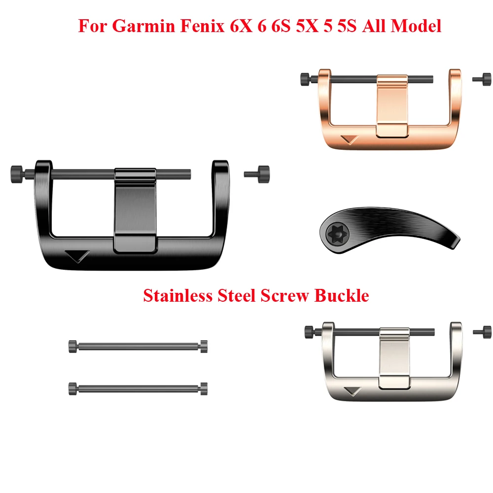 22 26mm Quick Fit Stainless Steel Screw Buckle for Garmin Fenix 6X Fenix 6 6S Fenix 5X 5 3 3HR Watch Easy Fit Buckle Connector
22 26mm Quick Fit Stainless Steel Screw Buckle for Garmin Fenix 6X Fenix 6 6S Fenix 5X 5 3 3HR Watch Easy Fit Buckle Connector